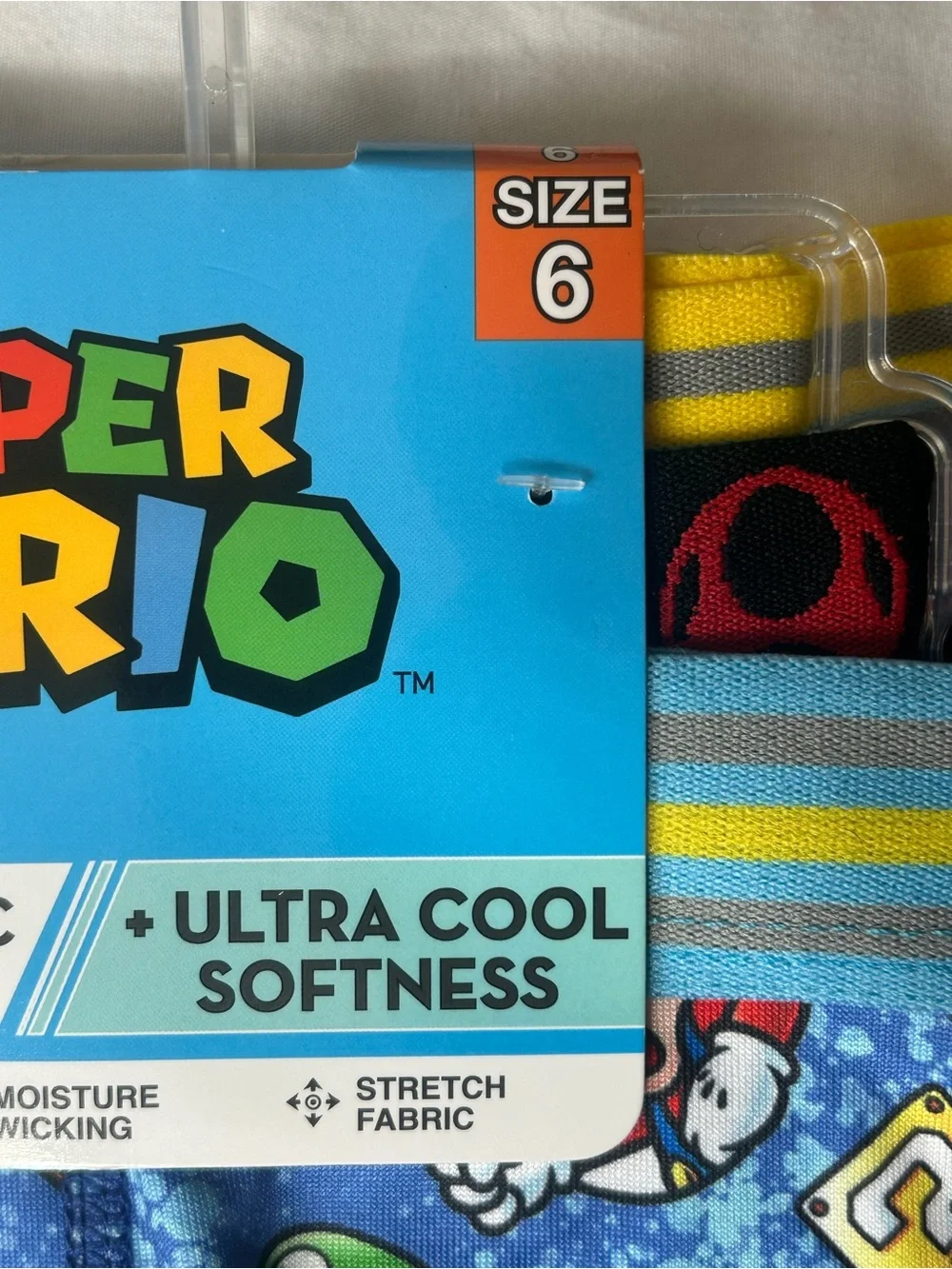 Super Mario Boys 3-Pack Boxer Briefs | Size 6 | New with Tags